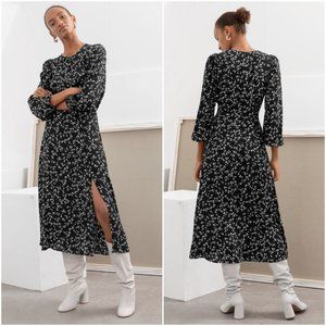 & Other Stories Long Sleeve Floral Midi Dress